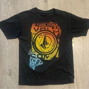 Volcom‎ M Multi-Color Fade Logo Graphic T-Shirt Skate Surf Streetwear